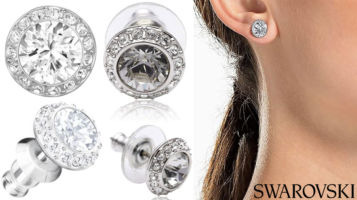 Chollo Pendientes de botón Swarovski Una Angelic