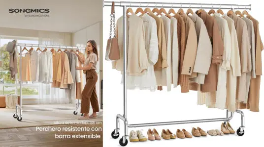 Chollazo Perchero burro Songmics con ruedas