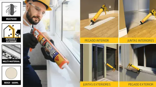 Chollo Pistola de masilla adhesiva multiusos Sika de 300 ml