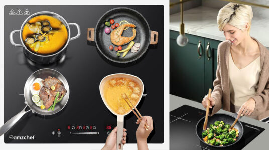 Chollo Placa inducción eléctrica Amzchef de 4 fuegos