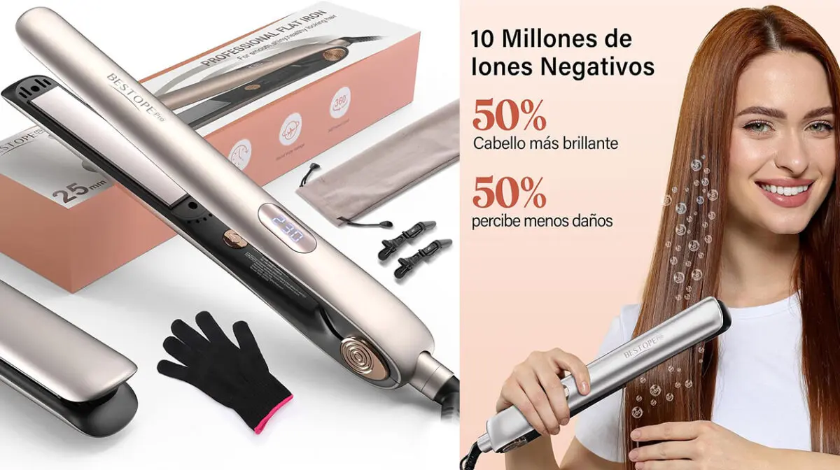 Plancha cerámica para el pelo BESTOPE Pro 2 en 1