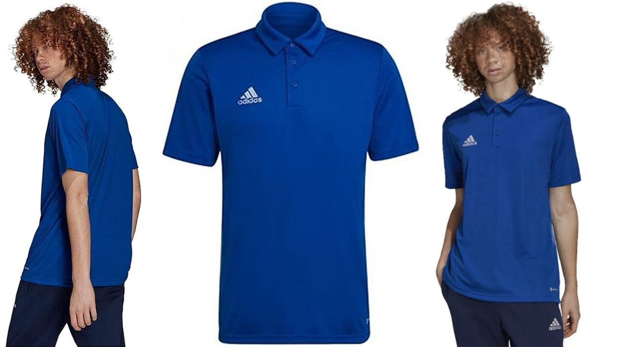 Polo Adidas Entrada 22 en azul eléctrico para hombre
