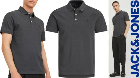 Chollo Polo Jack & Jones Jjepaulos gris para hombre