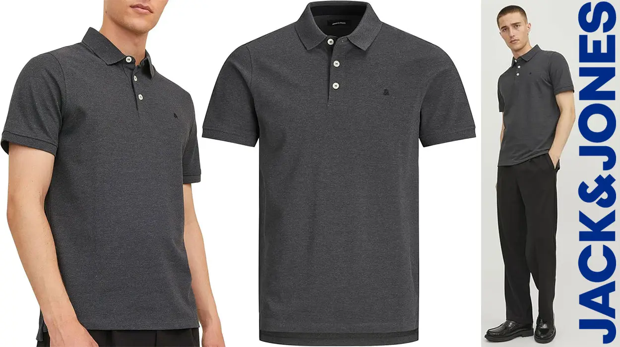 Chollo Polo Jack & Jones Jjepaulos gris para hombre