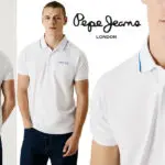 Chollo Polo Pepe Jeans Red Bull Racing blanco para hombre