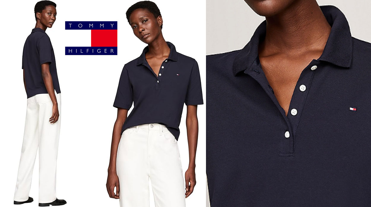 Estilo y elegancia clasica con este polo Tommy Hilfiger para mujer a mitad de precio