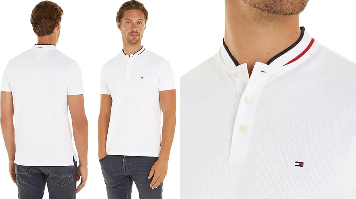 Chollo Polo Tommy Hilfiger slim con cuello mao para hombre