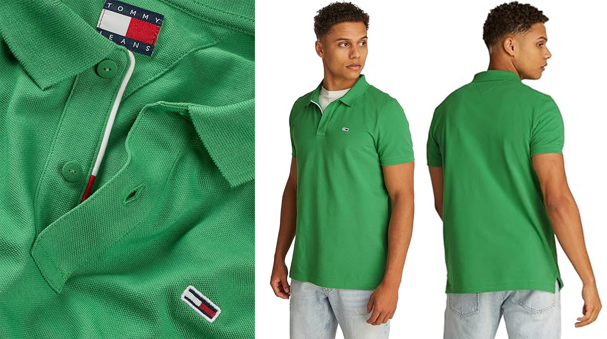 Chollo Polo Tommy Jeans Slim Logo para hombre 