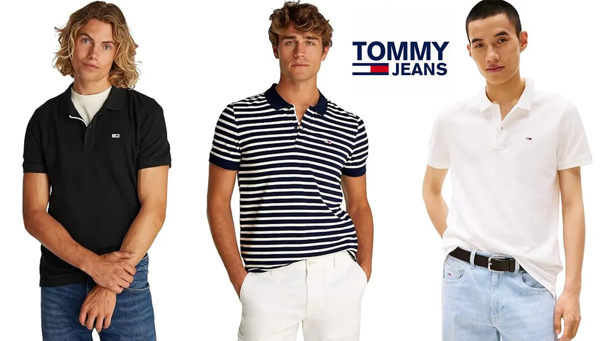 Chollo Polo Tommy Jeans TJM Slim Placket para hombre
