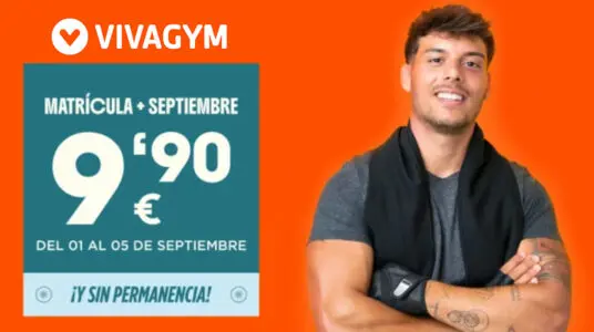 VivaGym Matrícula + mes 9,90€ sin permanencia