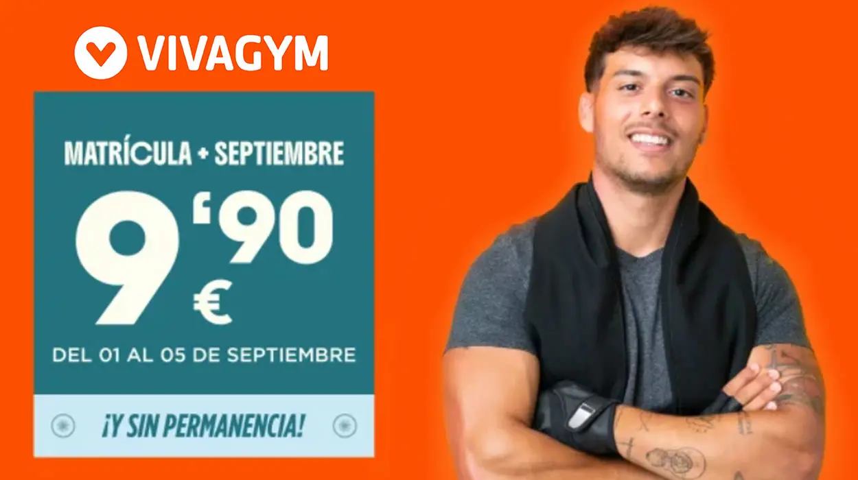VivaGym Matrícula + mes 9,90€ sin permanencia