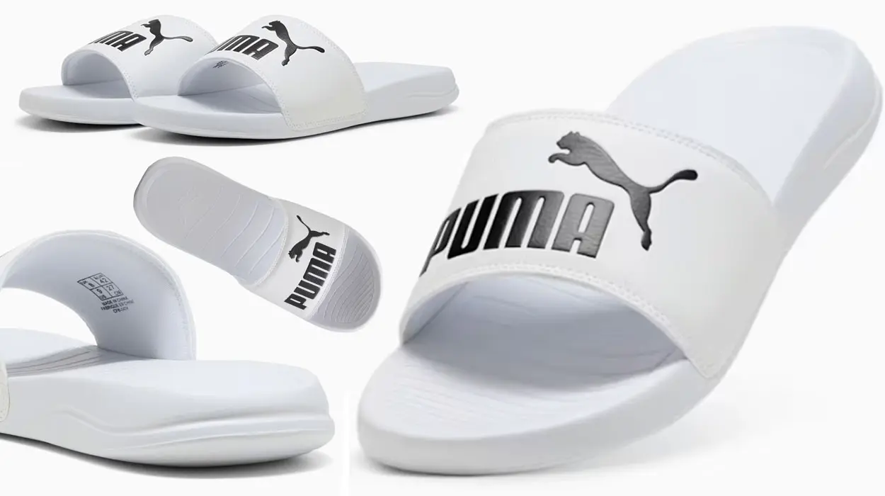Chollo Chanclas Puma Popcat 20 blancas unisex para adulto