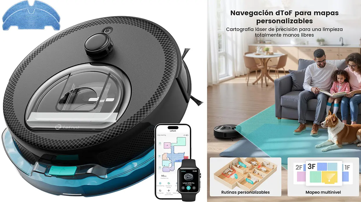 Chollo Robot aspirador y friegasuelos Lefant M330 Pro