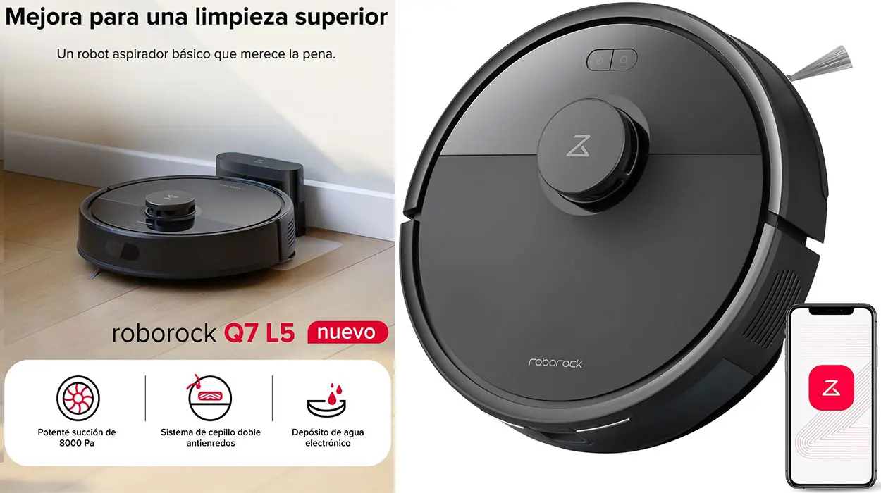 Chollo Robot Aspirador Roborock Q7 L5 de 8.000 Pa