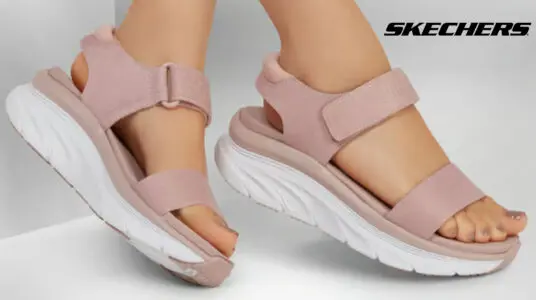 Chollo Sandalias deportivas Skechers Relaxed Fit: D'lux Walker - New Block en rosa para mujer
