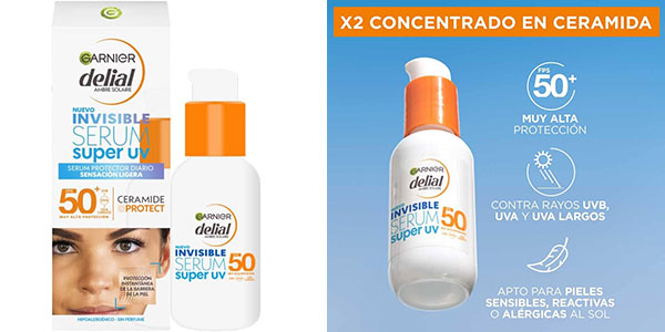 Chollo Sérum Garnier Delial Invisible Super UV SPF50