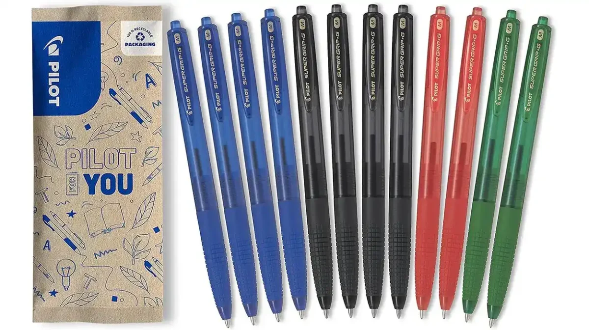Set de 12 bolígrafos Pilot Supergrip G
