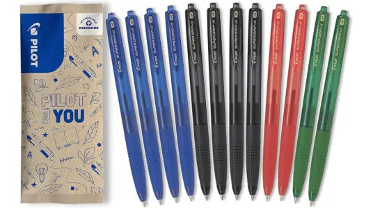 Chollo Set de 12 bolígrafos recargables Pilot Supergrip G