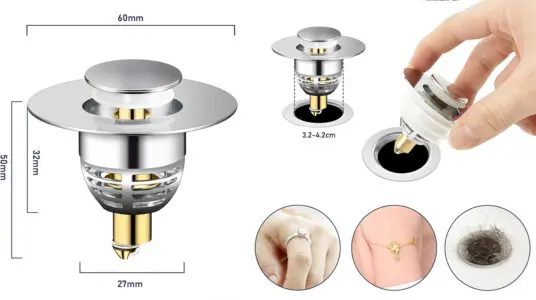 Chollo Set de 2 tapones universales para lavabo