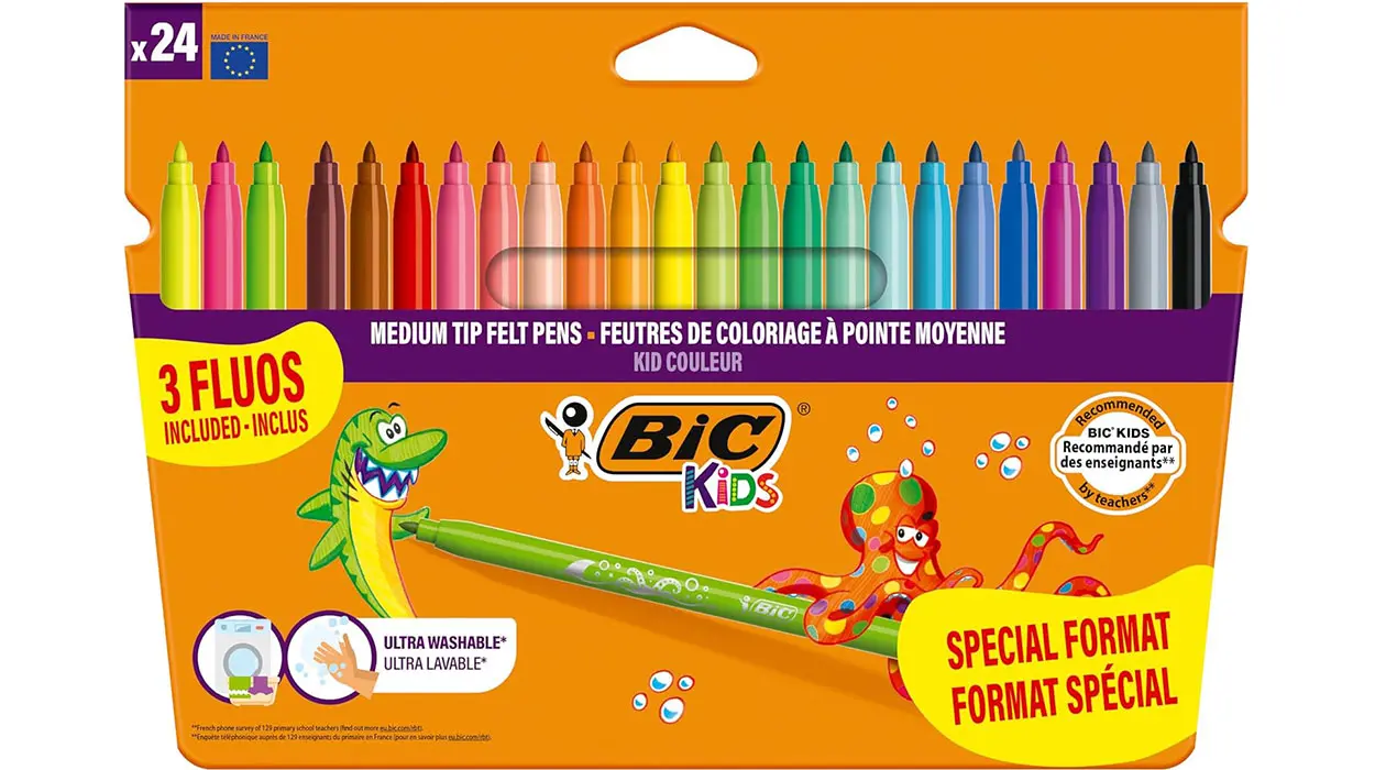 Chollo Set de 24 rotuladores BIC Kids de punta media