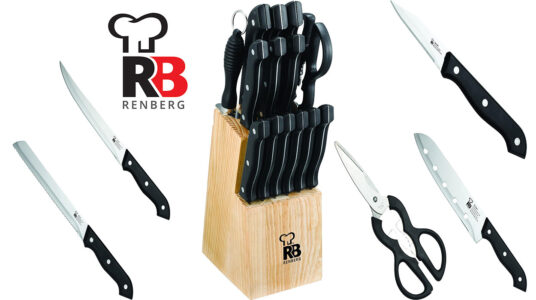 Chollo Set de cuchillos Renberg Tenessy de15 piezas con tacoma