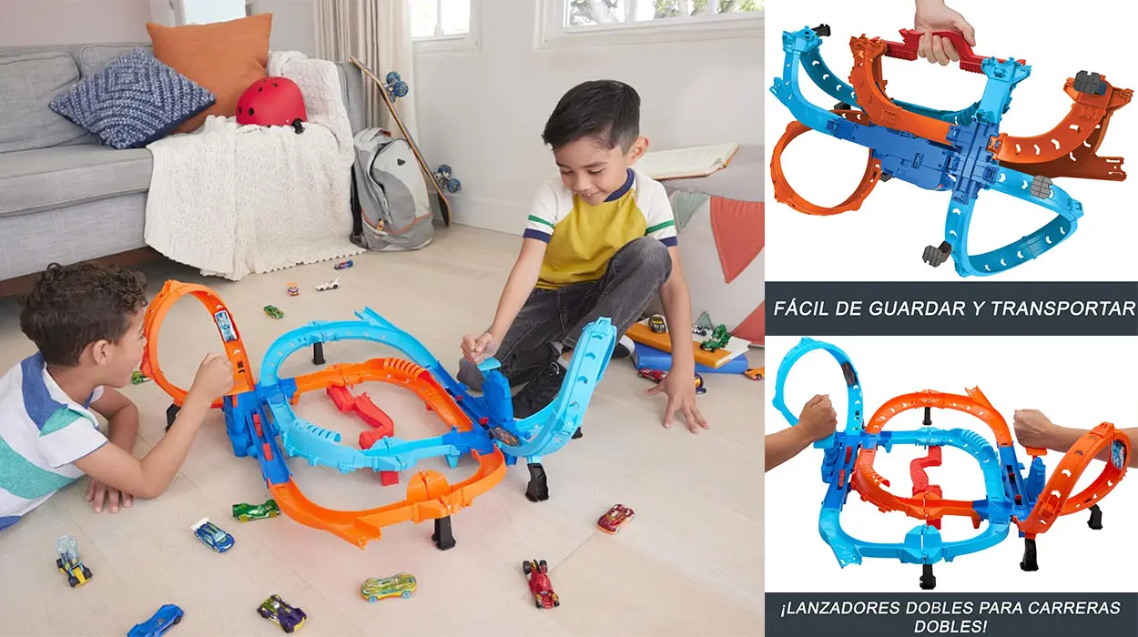 Chollo Pista de carreras Hot Wheels Ultra Hots con 2 vehículos