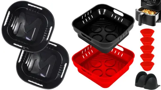 Chollo Set Moleath de moldes de silicona de 22 cm para airfryer con accesorios