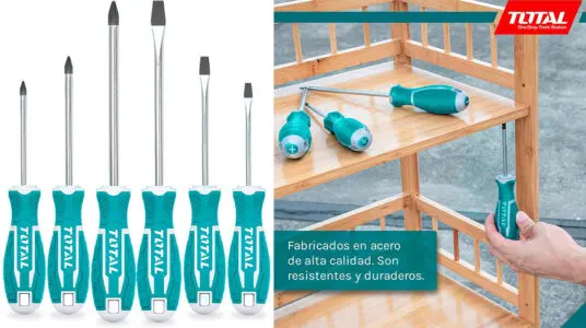 Chollo Set Total de 6 destornilladores de punta imantada