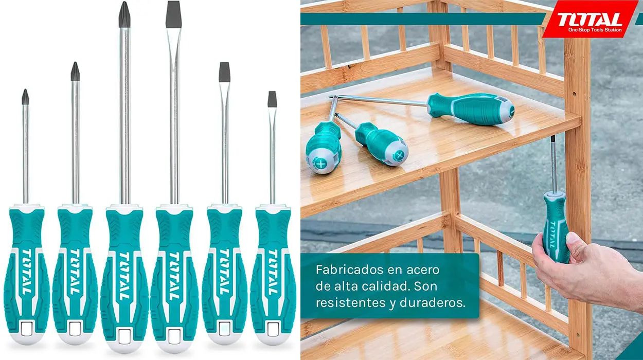 Chollo Set Total de 6 destornilladores de punta imantada