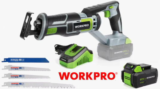 Sierra de sable inalámbrica WorkPro 21PC 20V