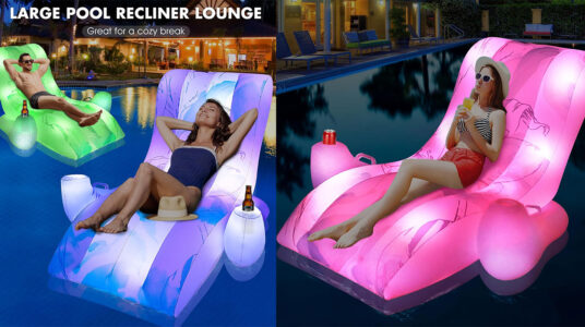 Chollo Sillón flotador hinchable con luces