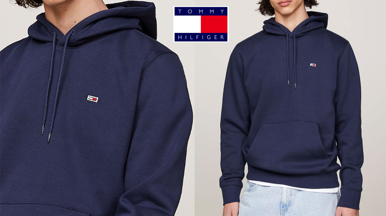 Chollo Sudadera de felpa Tommy Jeans con capucha para hombre 