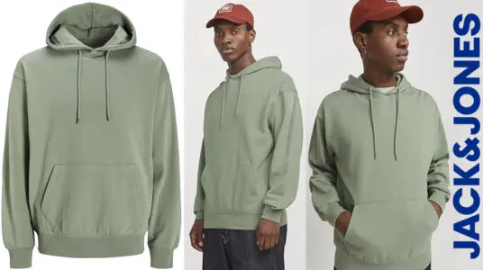 Chollo Sudadera Jack & Jones Jjecharge verde para hombre