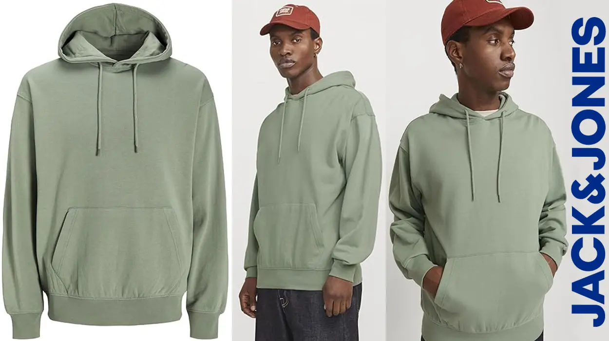 Chollo Sudadera Jack & Jones Jjecharge verde para hombre 