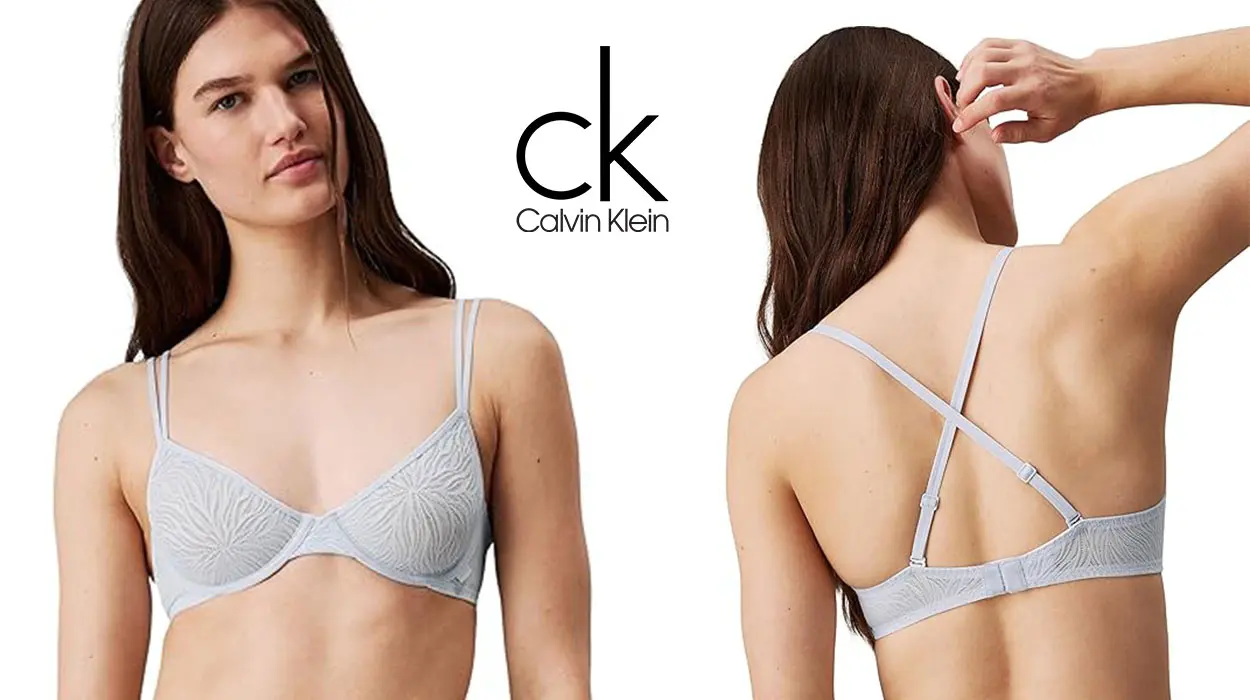 Chollo Sujetador Calvin Klein Unlined azul para mujer