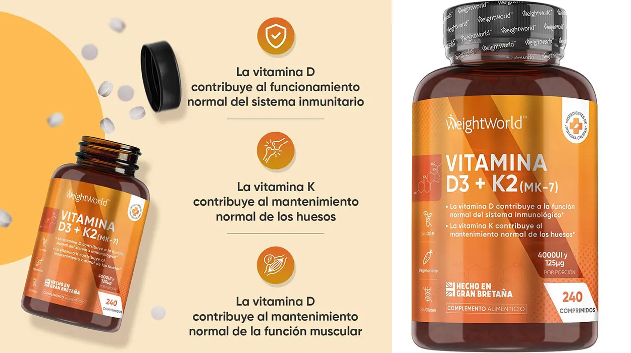 Chollo Suplemento WeightWorld de Vitamina D3 + K2