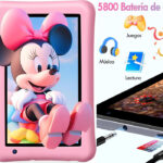 Chollo Tablet infantil Bisaikasow con Android 13 y funda de silicona de Minnie disney