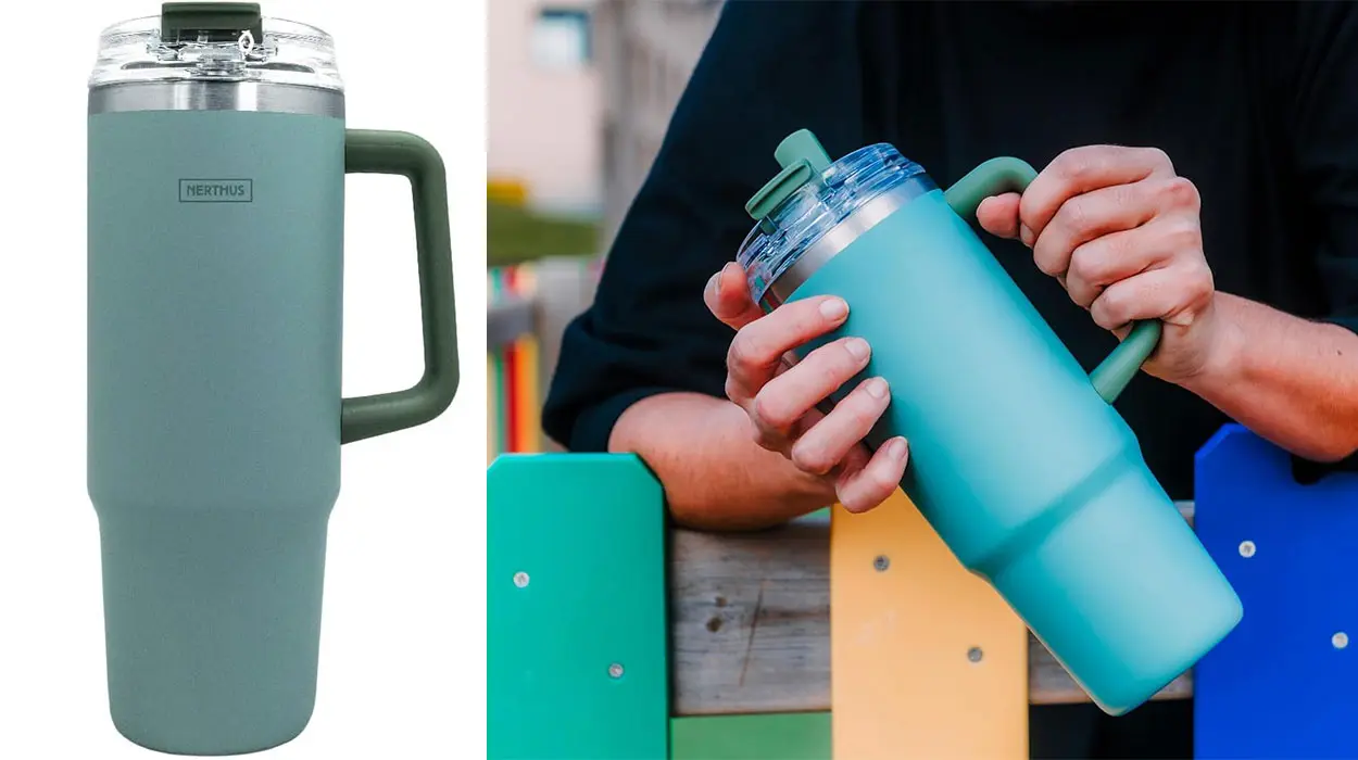 Taza térmica Nerthus  FIH 1440 de 900 ml con tapa hermética