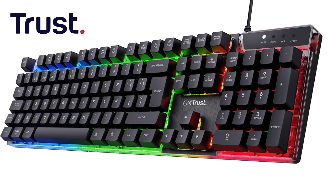 Chollo Teclado gaming Trust GXT 835 Azor retroiluminado 
