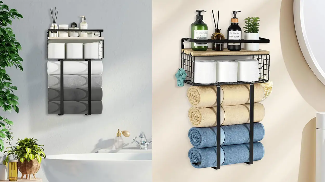 Chollo Toallero WwuHua vertical con estante