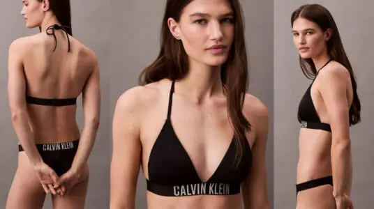 Chollo Top de bikini de triángulo Calvin Klein Intense Power para mujer