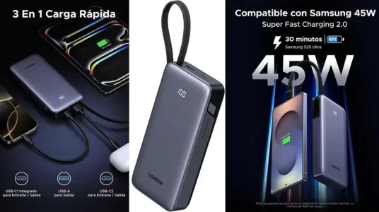 Chollo Power bank Ugreen Nexode de 20.000 mAh