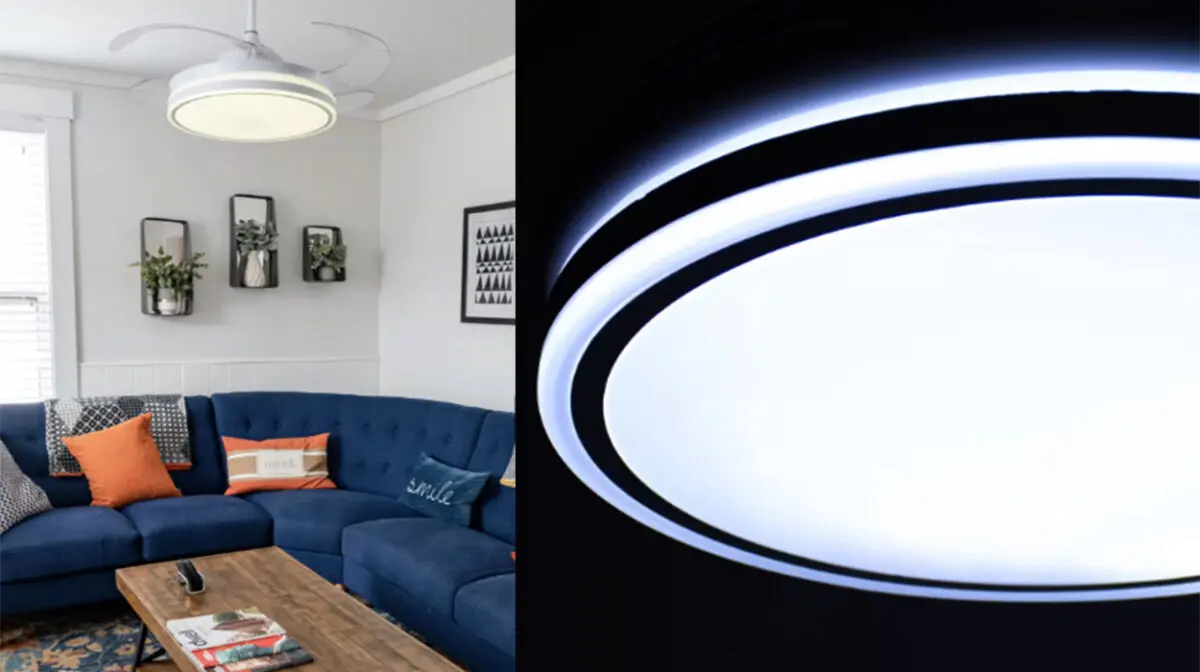 Ventilador con luz LED y aspas ocultas Bel Air Home