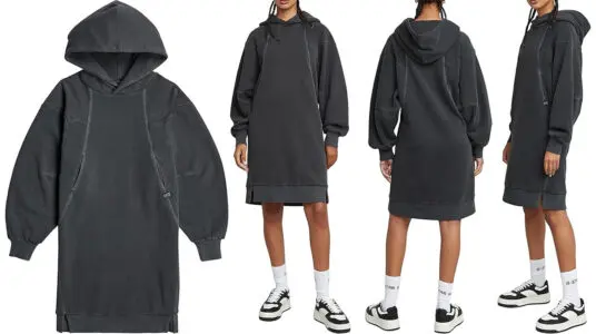 Chollo Vestido Sudadera G-Star Overdyed con capucha para mujer