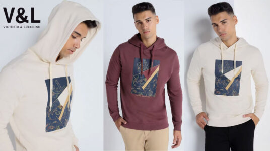 Sudadera Victorio & Lucchino con capucha Grafca Paisley para hombre