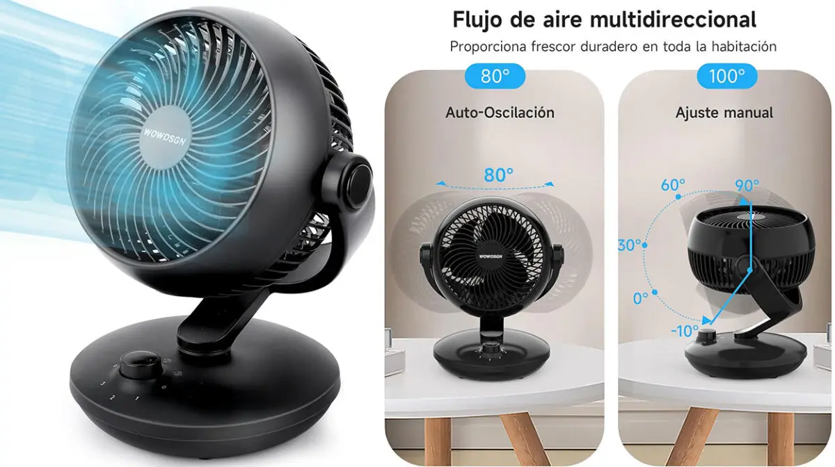 Ventilador de mesa silencioso WOWDSGN