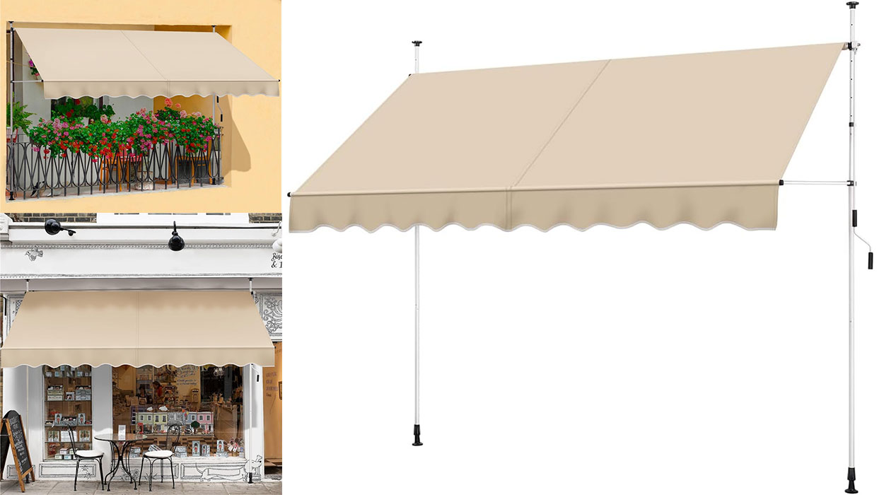 Toldo manual retráctil Yaheetech para balcón