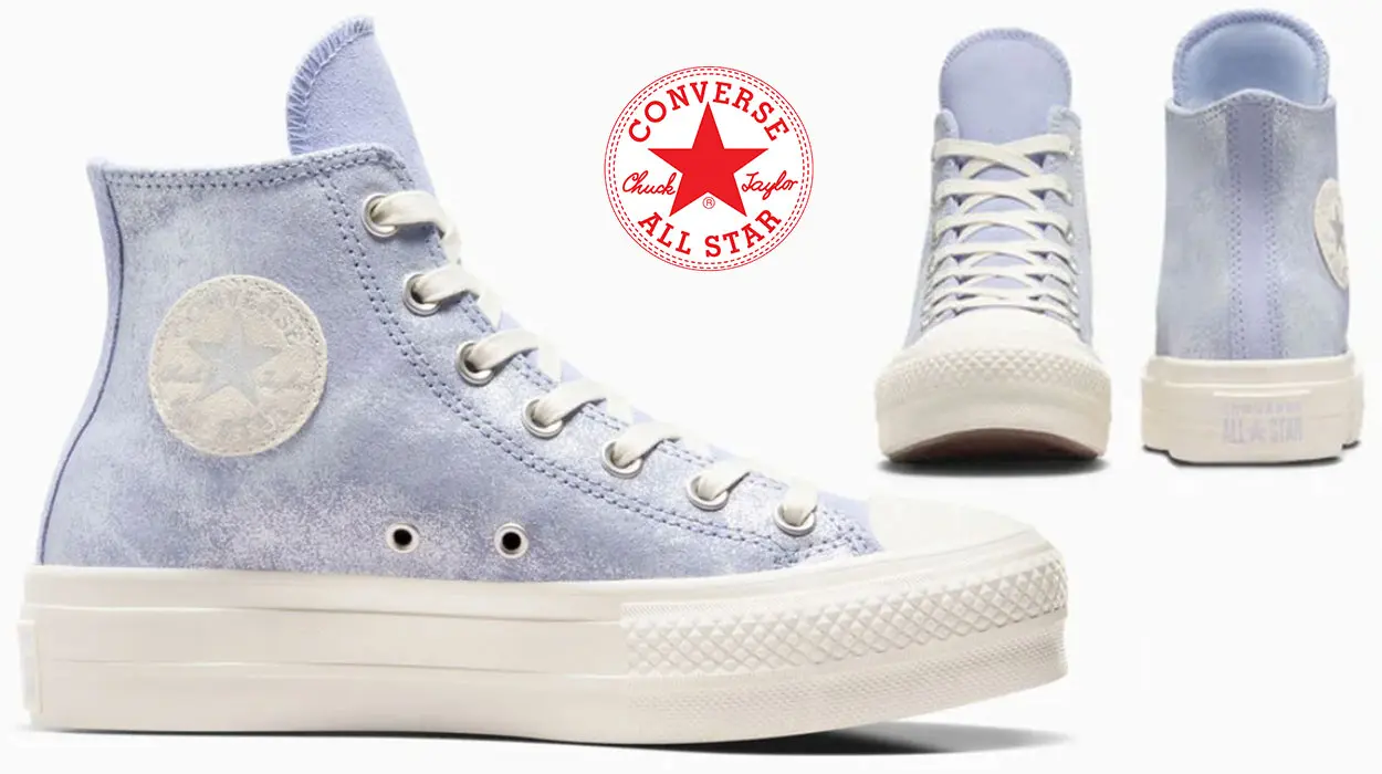Chollo Zapatillas Converse Chuck Taylor All Star Lift Platform Suede Shimmer para mujer