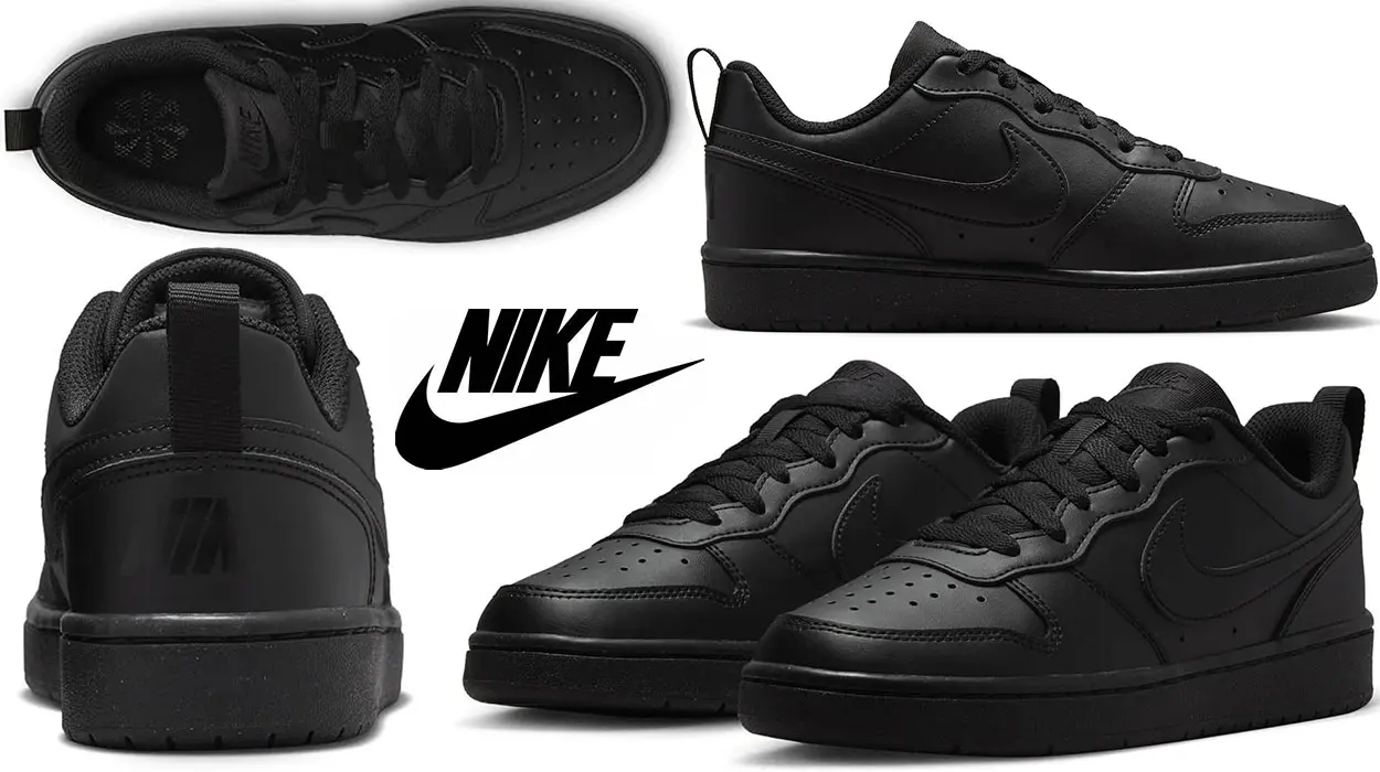 Chollo Zapatillas Nike Court Borough Low Recraft negras para niño