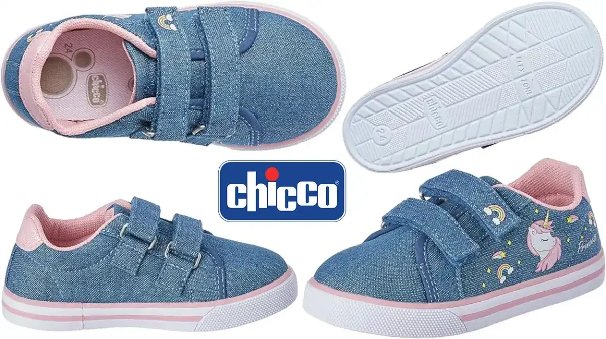 Zapatillas infantiles Chicco Princess Unicornio con doble velcro
